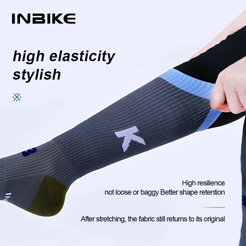 Inbike Cycling Man Socks High Elasticity Not Tight Sports Socks Efficient Heat Dissipation Socks Professional Cycling Socks