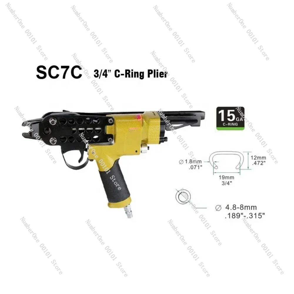 SC7C/SC760/SC7E 15GA 3/4'' Pneumatic C-Ring Plier Nail Gun Air Nail Gun Coop Nail Gun
