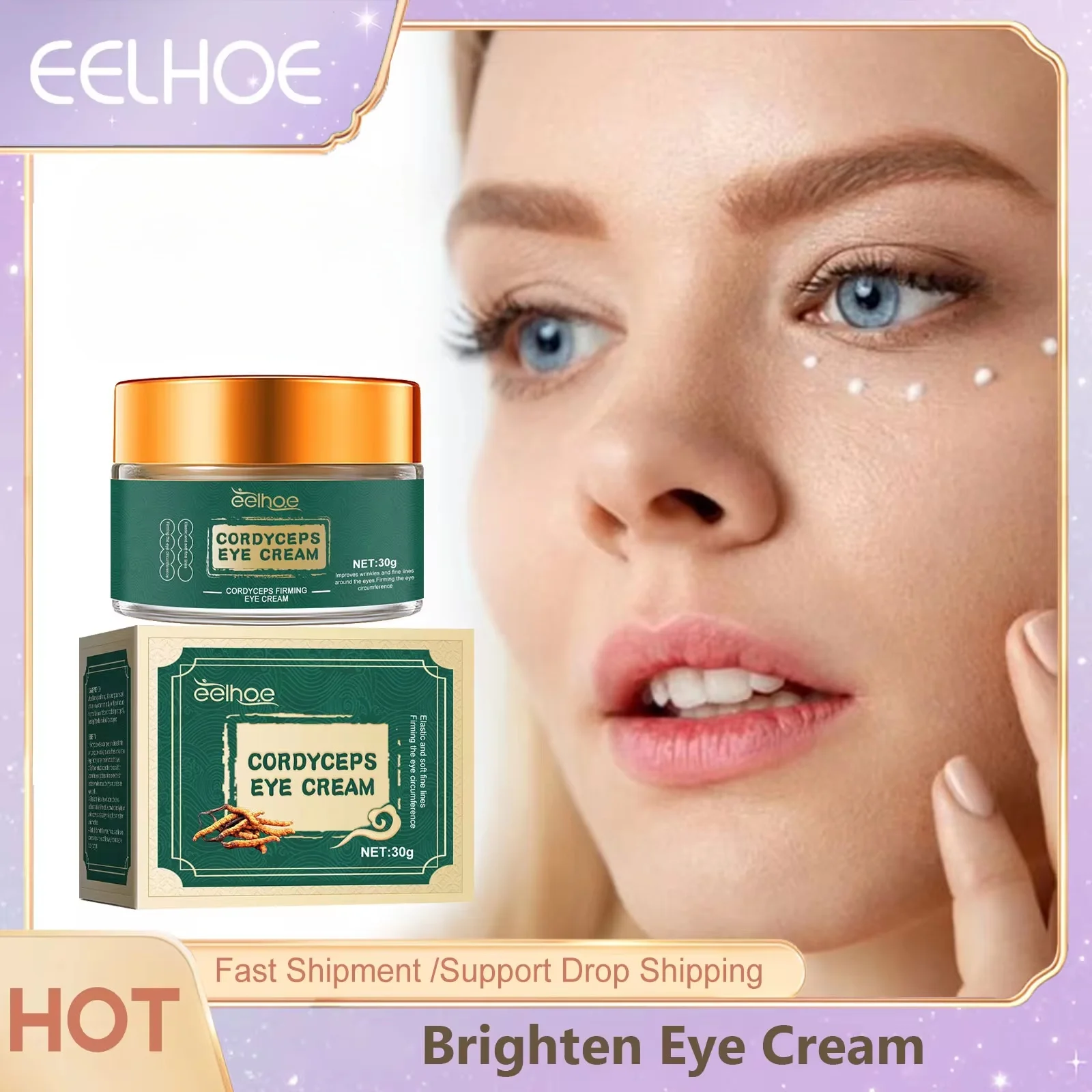 

Anti Wrinkles Eye Cream Firming Fine Line Fade Eye Bag Removal Dark Circle Whitening Anti-Puffiness Firming Under Eye Skin Cream