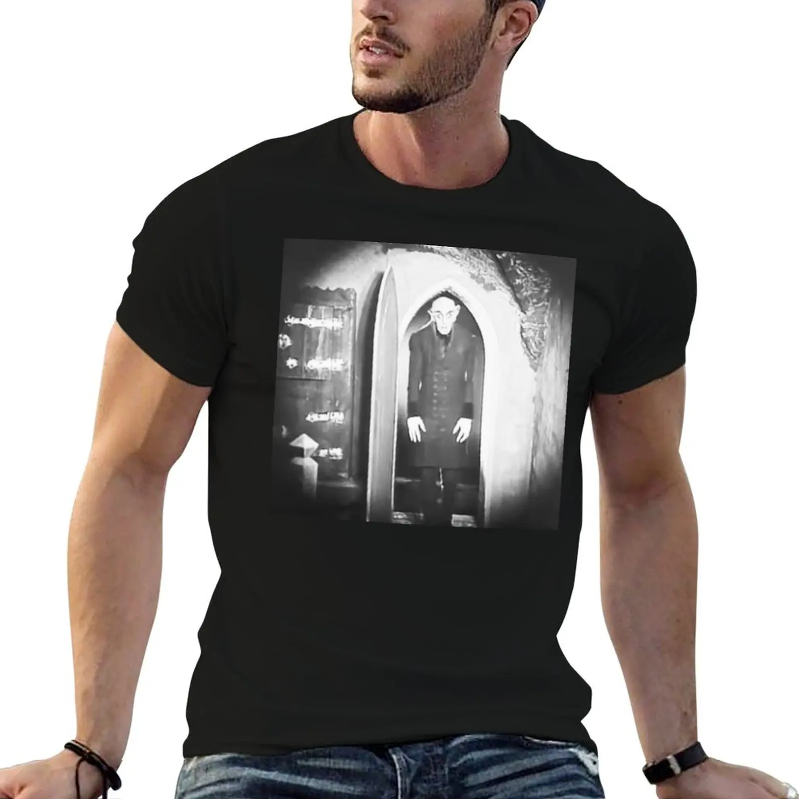 Nosferatu A Symphony Of Horrors vintage horror photo T-Shirt plus size clothes cute tops mens graphic t-shirts pack