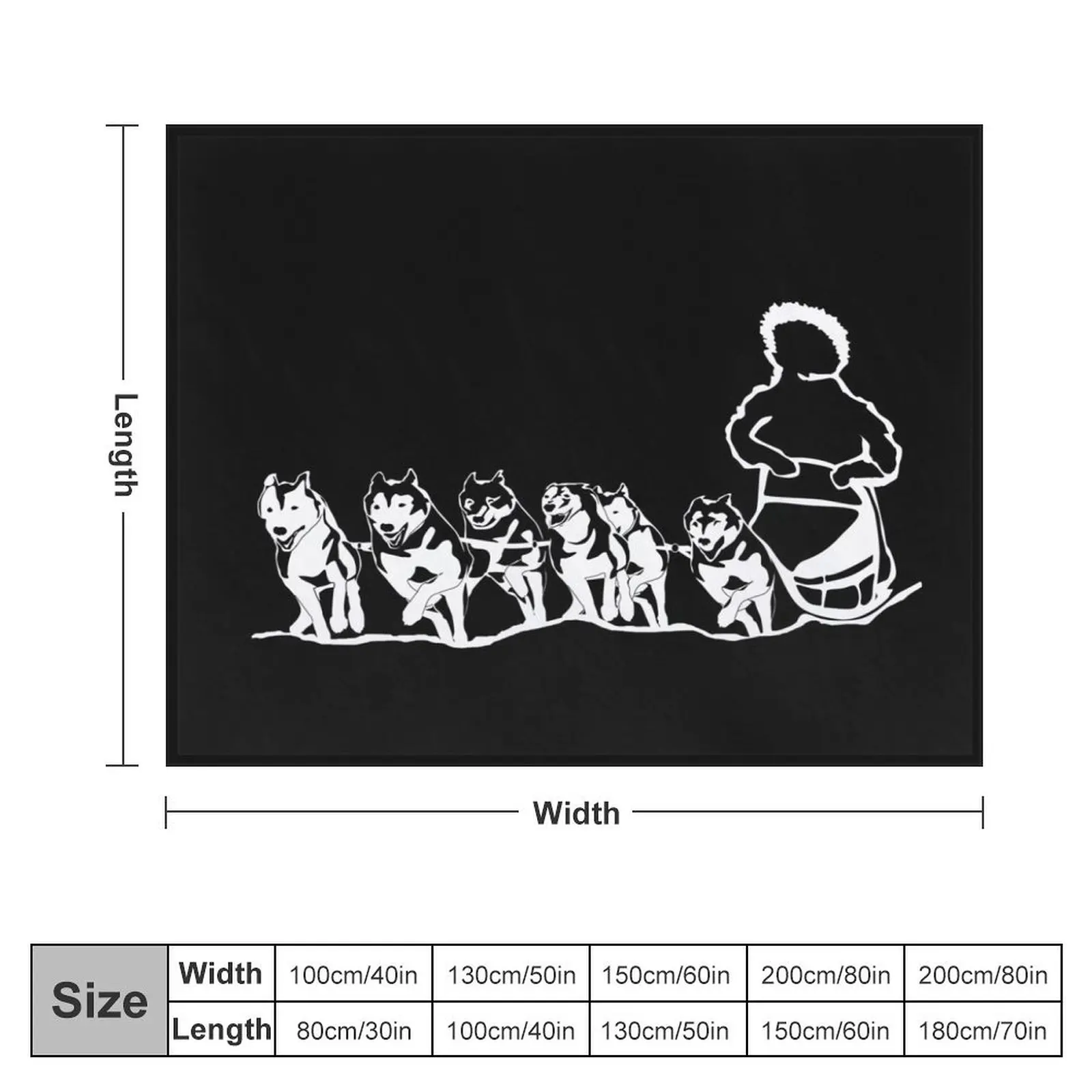 Musher sled dogs Throw Blanket Decoratives Fashion Sofas Blankets