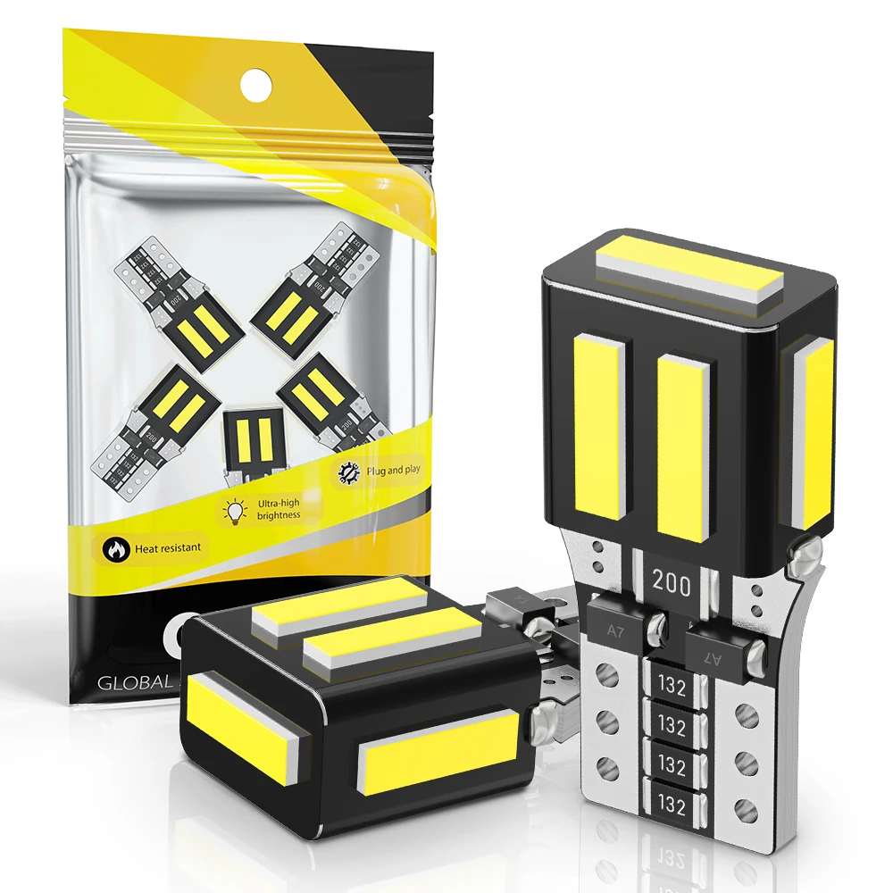 

2/10 шт. T10 CarLed Light W5W 194 7020 7SMD 360 градусов блеск Canbus парковка без ошибок габаритная лампа лицензионная лампа 12 В белый