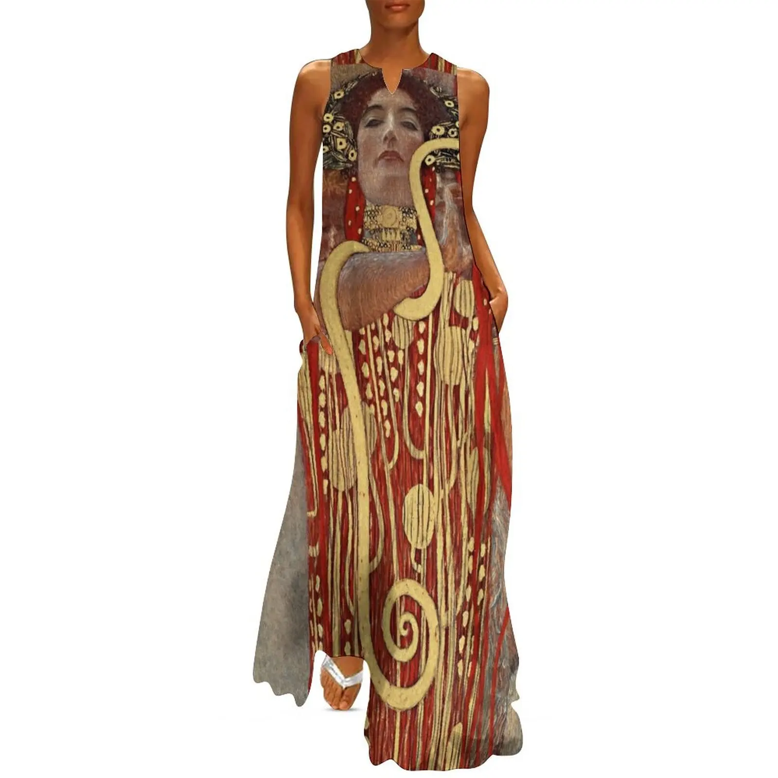 

Hygieia, by Gustav Klimt Long Dress Party dresses women's elegant loose dresses