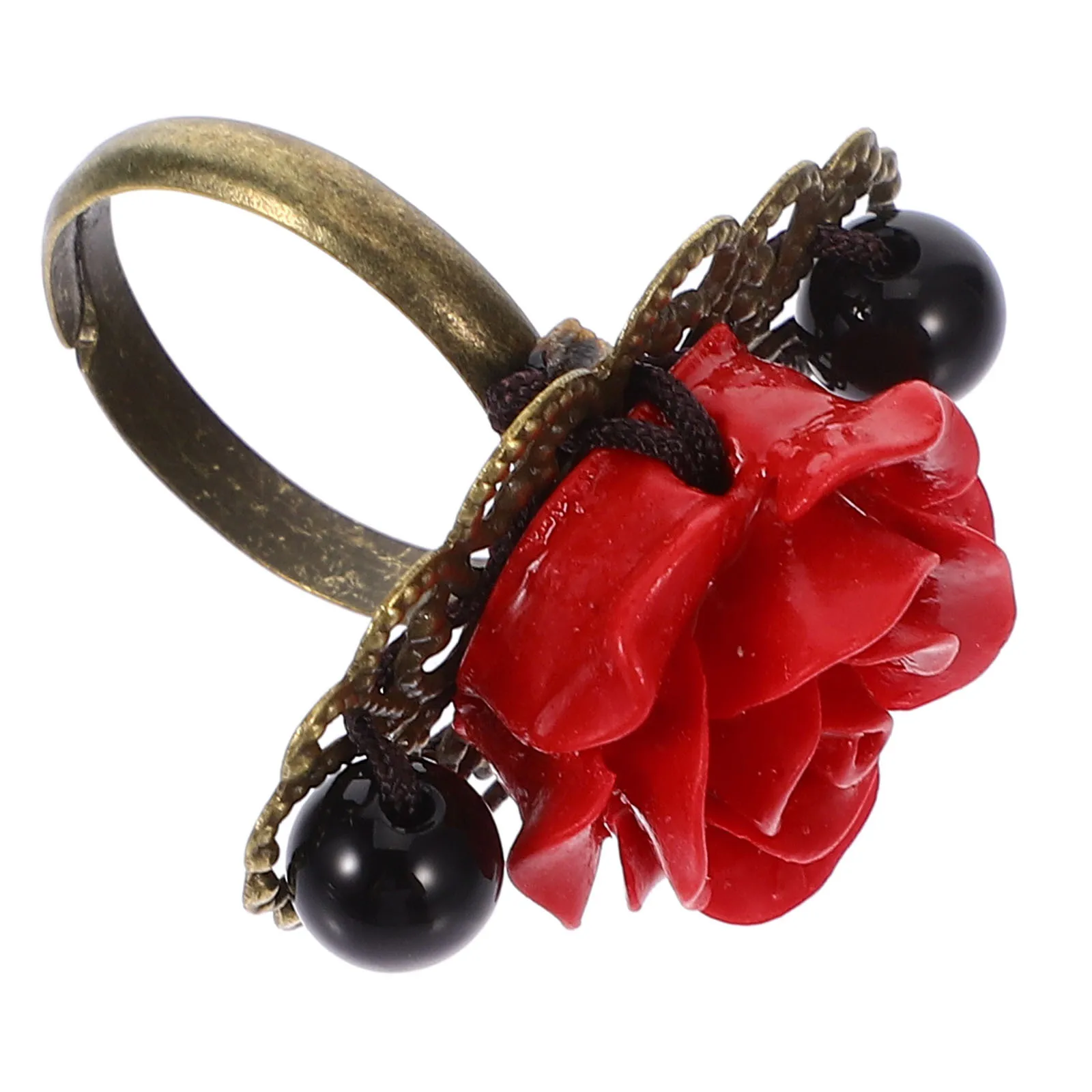 1 قطعة فتاة ريترو ستايل البنصر زهرة النمذجة مجوهرات الأزياء الأنيقة الإكسسوار مثالية للحفلات مواعيد مأدبة #5