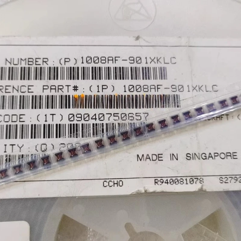 

5PCS/LOT 1008AF-901XKLC 1008AF 0.9uH 1.3A General Purpose Inductor, 0.9uH, 10%, 1 Element, Ferrite-Core, SMD, 1008, CHIP, 1008