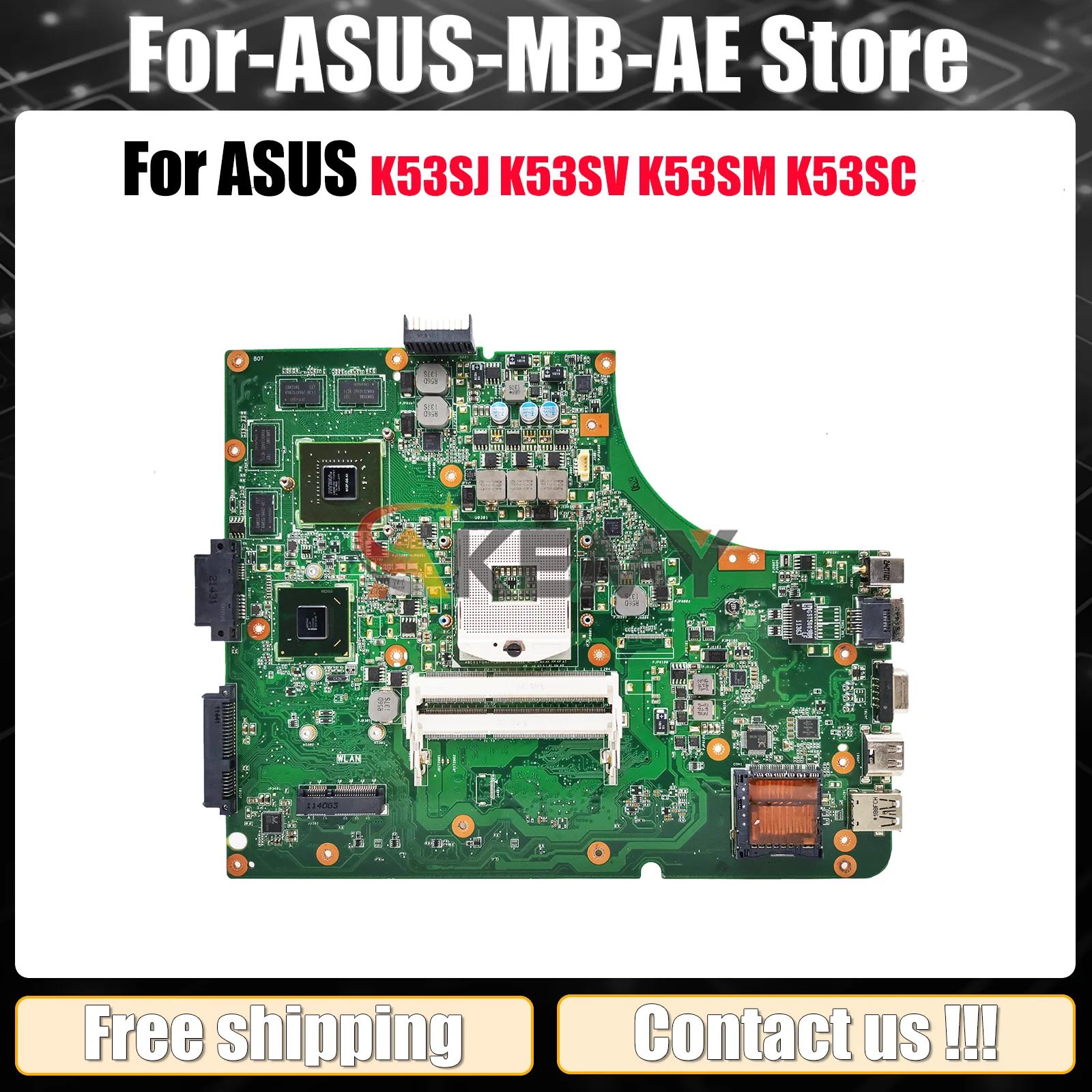 

K53SV Материнская плата для ноутбука ASUS K53SM K53S K53SJ K53SK K53SC K53SD K53SV Материнская плата для ноутбука 100% тестирование ОК быстрая доставка stk