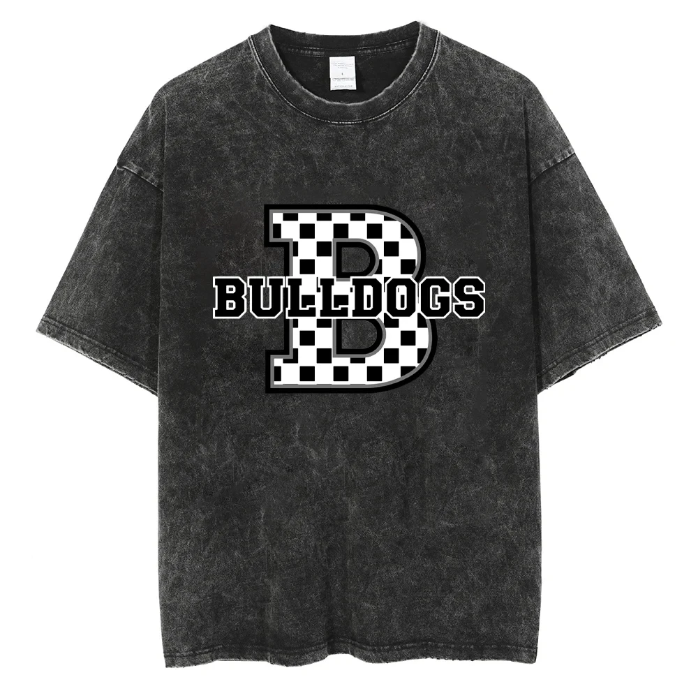 

2025 New European and American Designer Series Large Size Anime Men's T-shirt Retro To Do Old Washed Cotton Men's and Women Tee