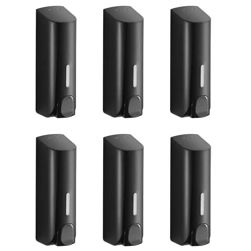 

ABRW-6X 350Ml Soap Dispenser Wall Mounted Manual Soap Dispenser Bathroom Shower Gel Liquid Shampoo Dispenser Holder