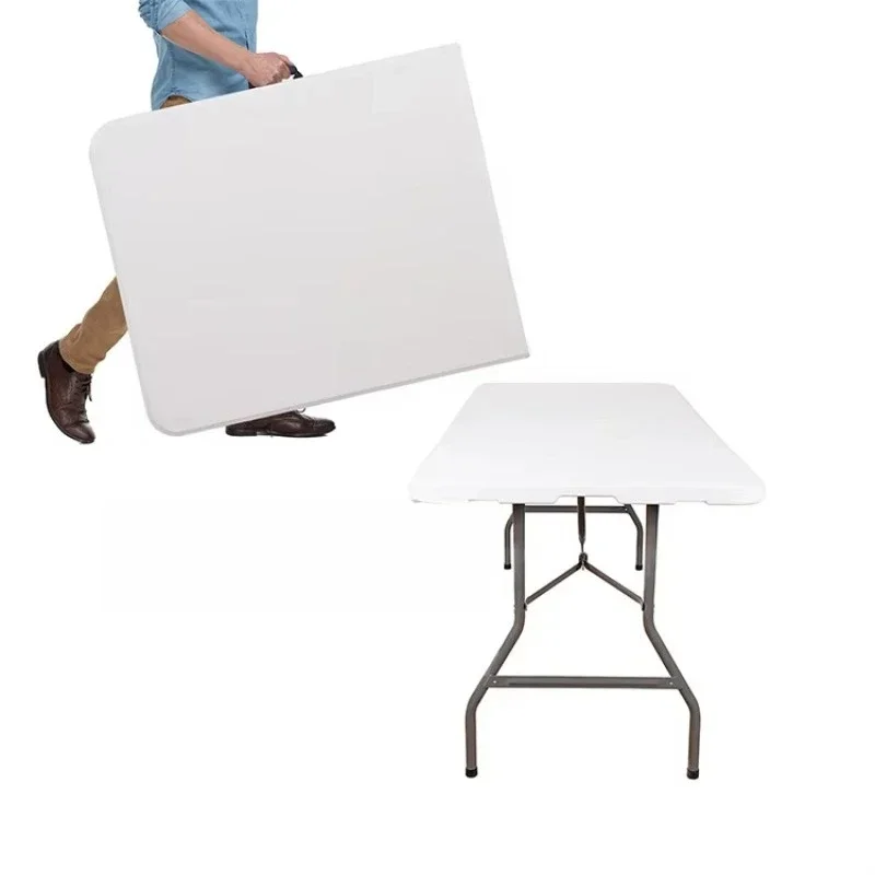 6Ft White Party Outdoor Hard Portable 180cm 6ft Dining Folding HDPE Plastic Table