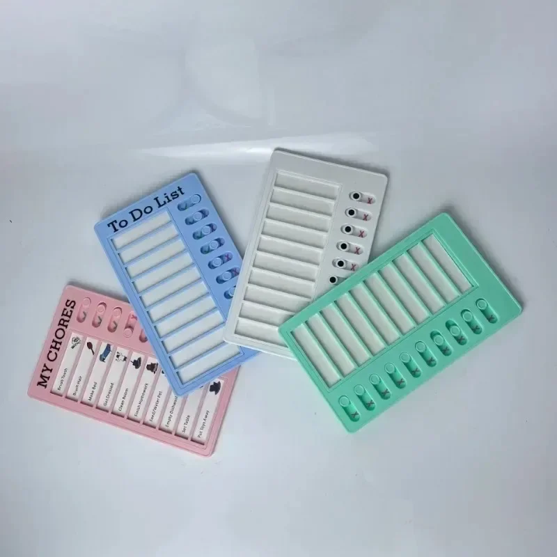 1 قطعة مخطط المهام للأطفال اختياري 20 قطعة بطاقة فارغة ، لوحة قائمة مرجعية بلاستيكية مع بطاقات قابلة للفصل للقيام بقائمة للتخطيط الروتيني