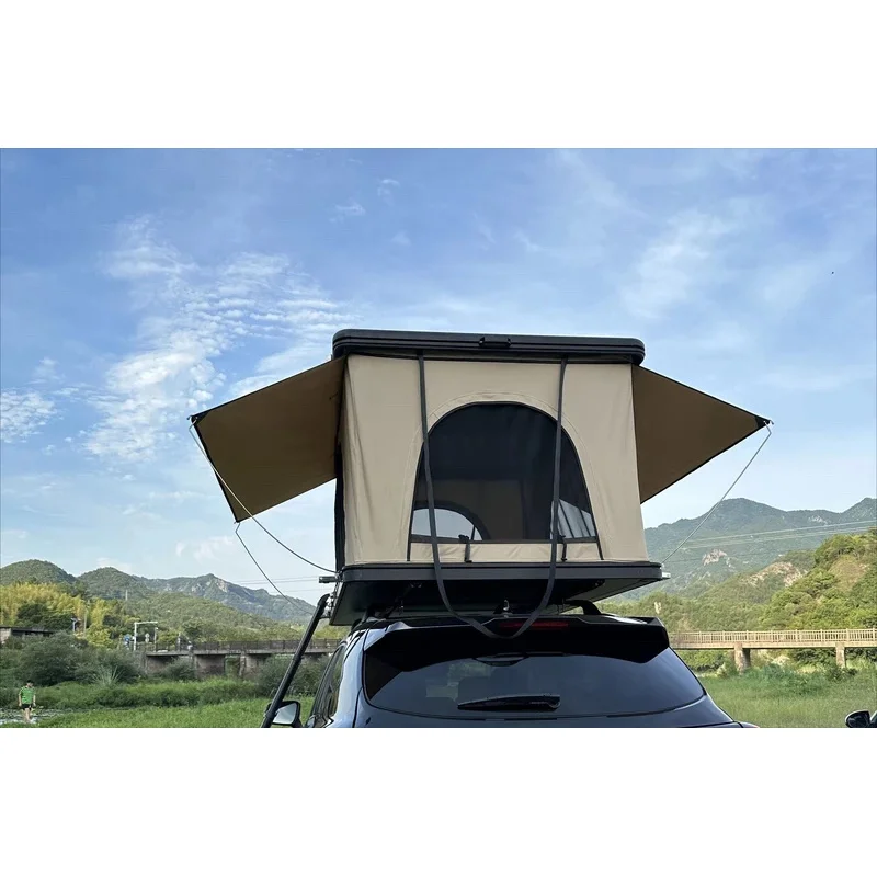 

Camping Waterproof Triangular Tent Box Automatic Hydraulic Car Roof Top Tent
