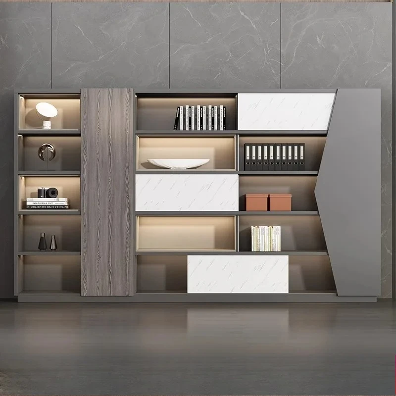 LMM Office Background Document Wooden Tall Cabinet Simple Modern Storage Data Storage Cabinet