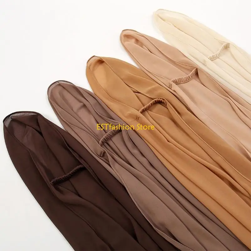 

Y5GC Quick Wear Elastic Head Covering for Muslims Women Fabric Head Scarf