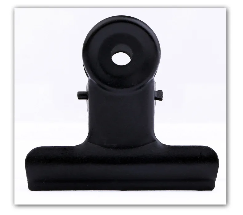 Clip de Metal negro de 10 p, suministros de oficina, Clip de papel para el hogar, Clip para fijar pequeño libro, Clip para bocetos