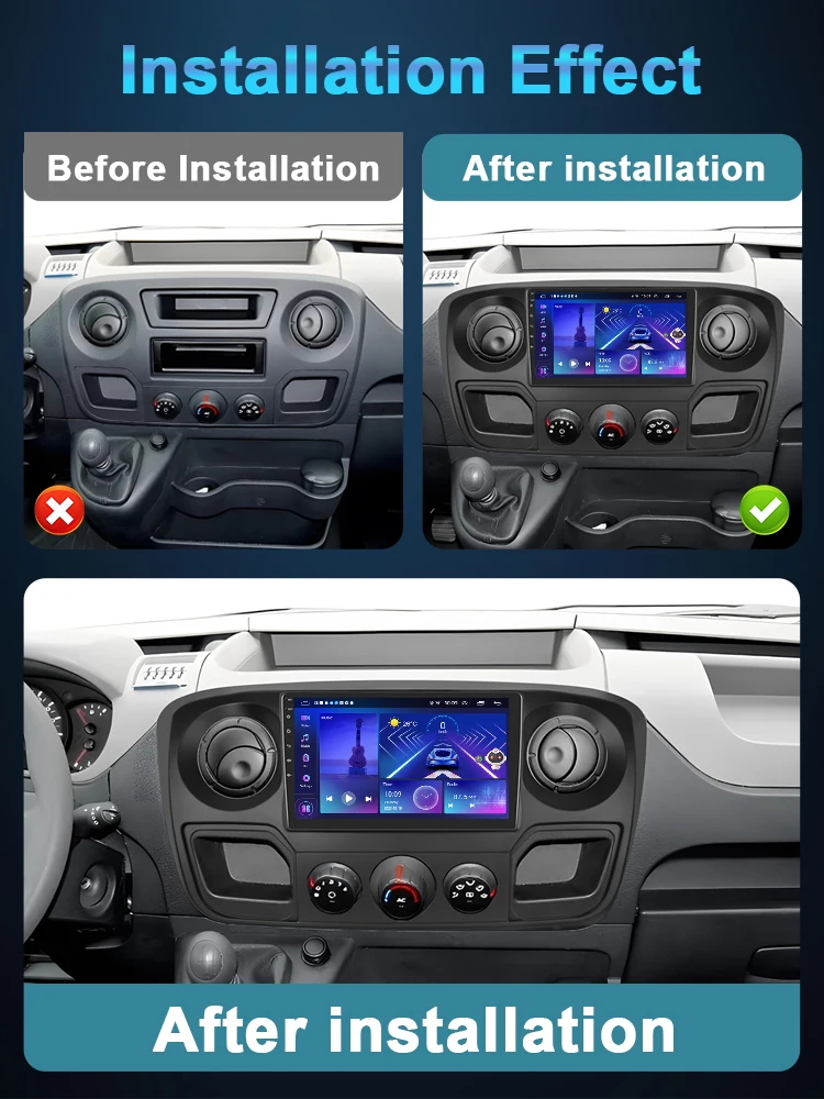 Podofo 4G CarPlay راديو أندرويد لنيسان NV400 أوبل موفانو رينو ماستر III 3 2010-2019 مشغل وسائط متعددة 2din FM نظام تحديد المواقع ستيريو