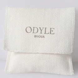 Canvas Envelope Bags 7x7cm 8x8cm 10x8cm 20x15cm 50pcs/Lot Custom Jewelry Herringbone Cotton Gift Pouch