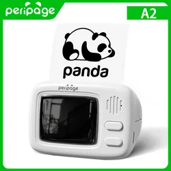 Peripage A2 Mini Thermal Printer Pocket Label Maker 58mm Bluetooth 203dpi Printer Adhesive Tag DIY Date icture Photo Label Memo