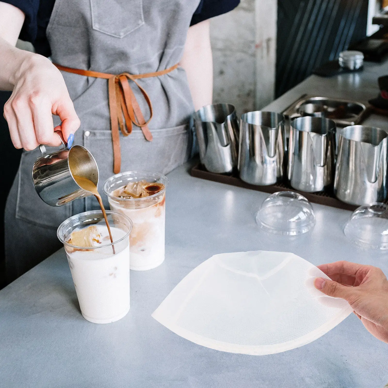 High Efficiency Soybean Milk Grinder Filter Mesh for Tofu Machines Pulp Grinders Smooth Consistent Texture Reusable Fine Mesh