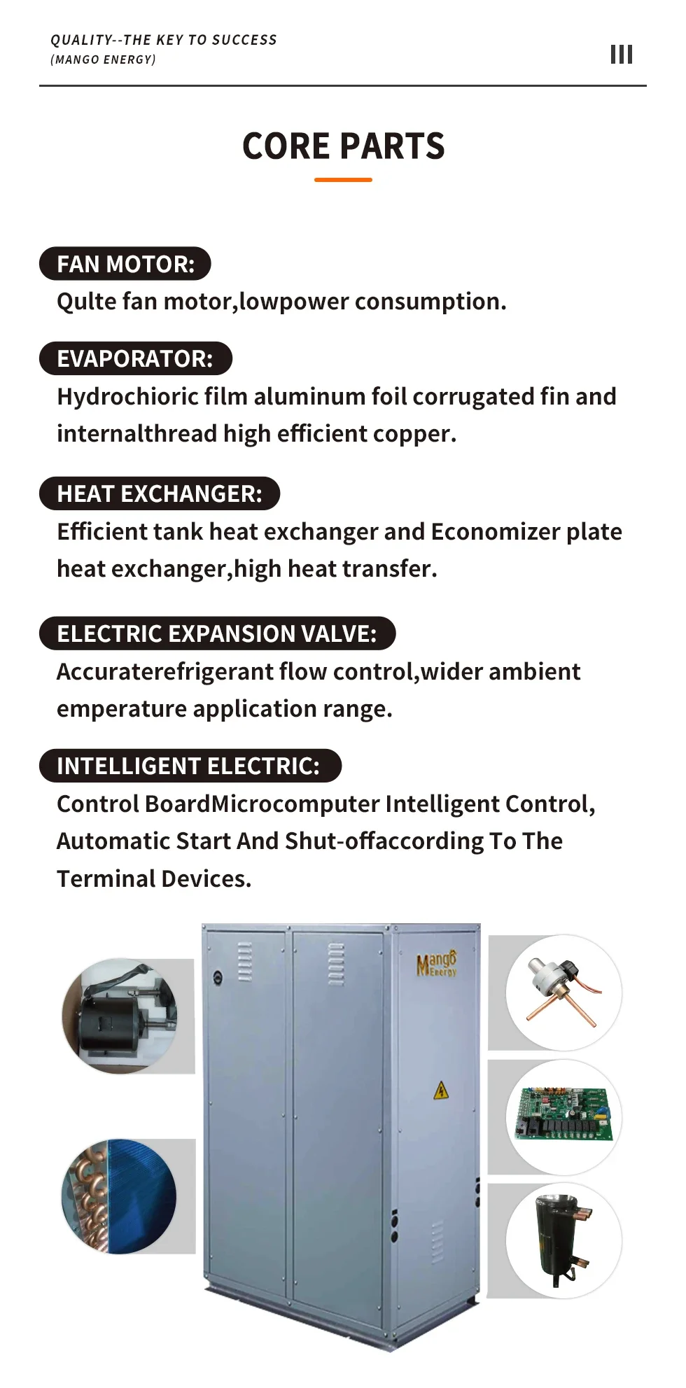 Geothermal Heating Water to Water Heatpump Geothermal Ground Source Heat Pump Water Heater with heating cooling