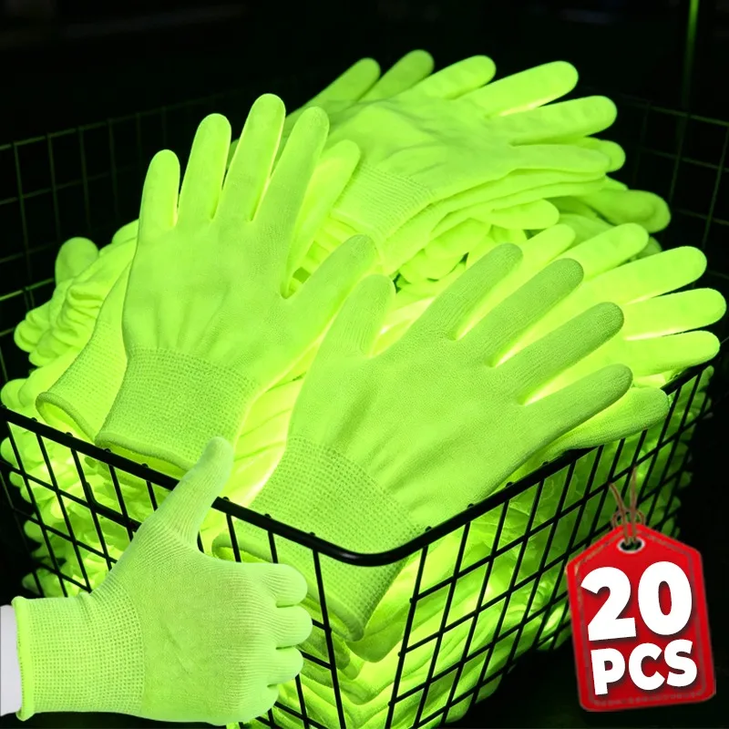 10pairs Glow in Dark Neon Mittens Creative Fluorescent Glove Luminous Party UV Bar Atmosphere Game Props Women Men Vocal Concert