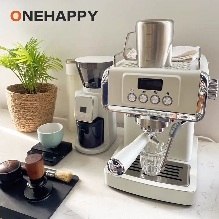 

1230W Semi-Automatic Espresso Machine with Milk Frother - 15Bar PID Temperature Control for Home Use