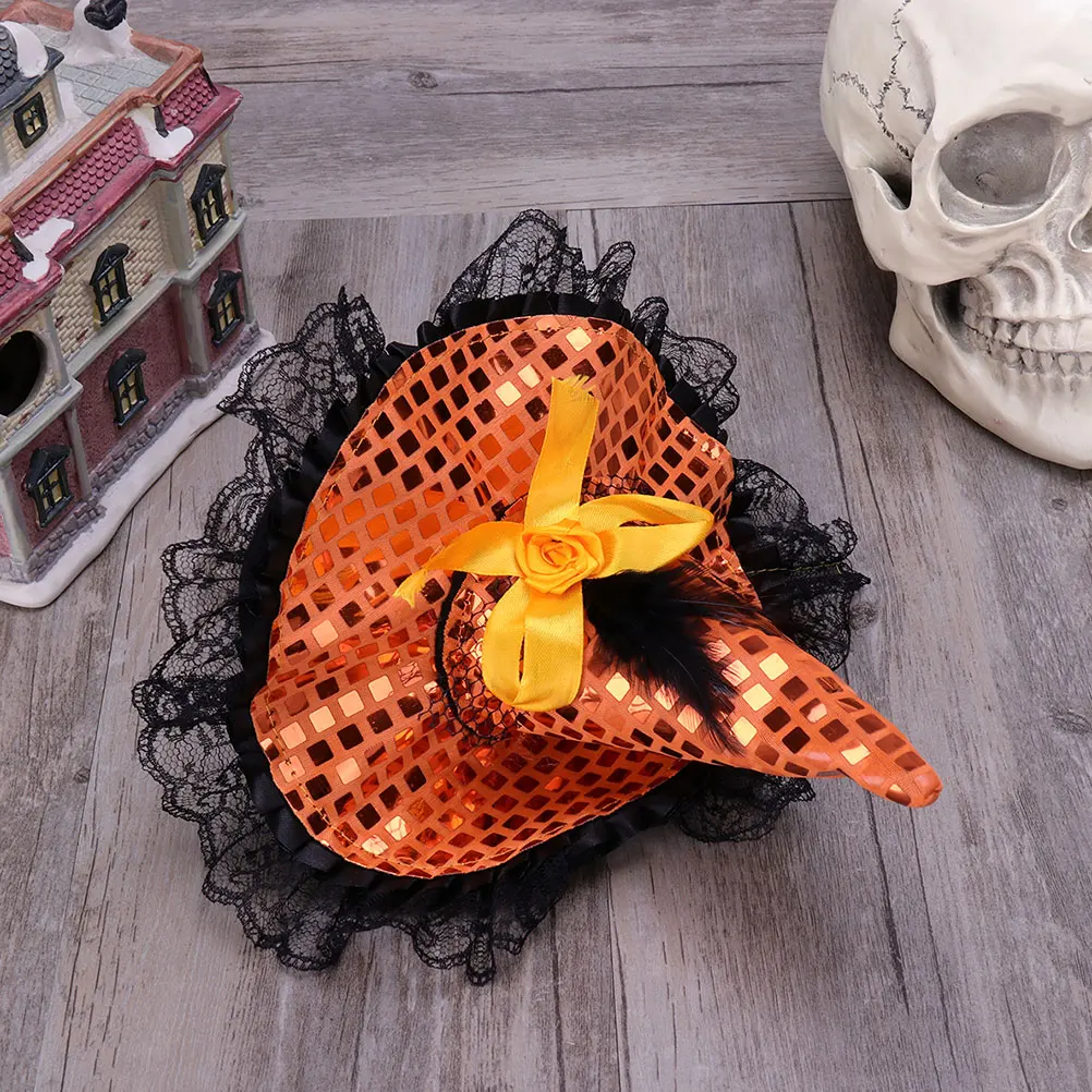 

2pcs Halloween Witch Hat Headbands Band For Women Lightweight Comfortable Party Supplies Costume Headdress Festival Hair