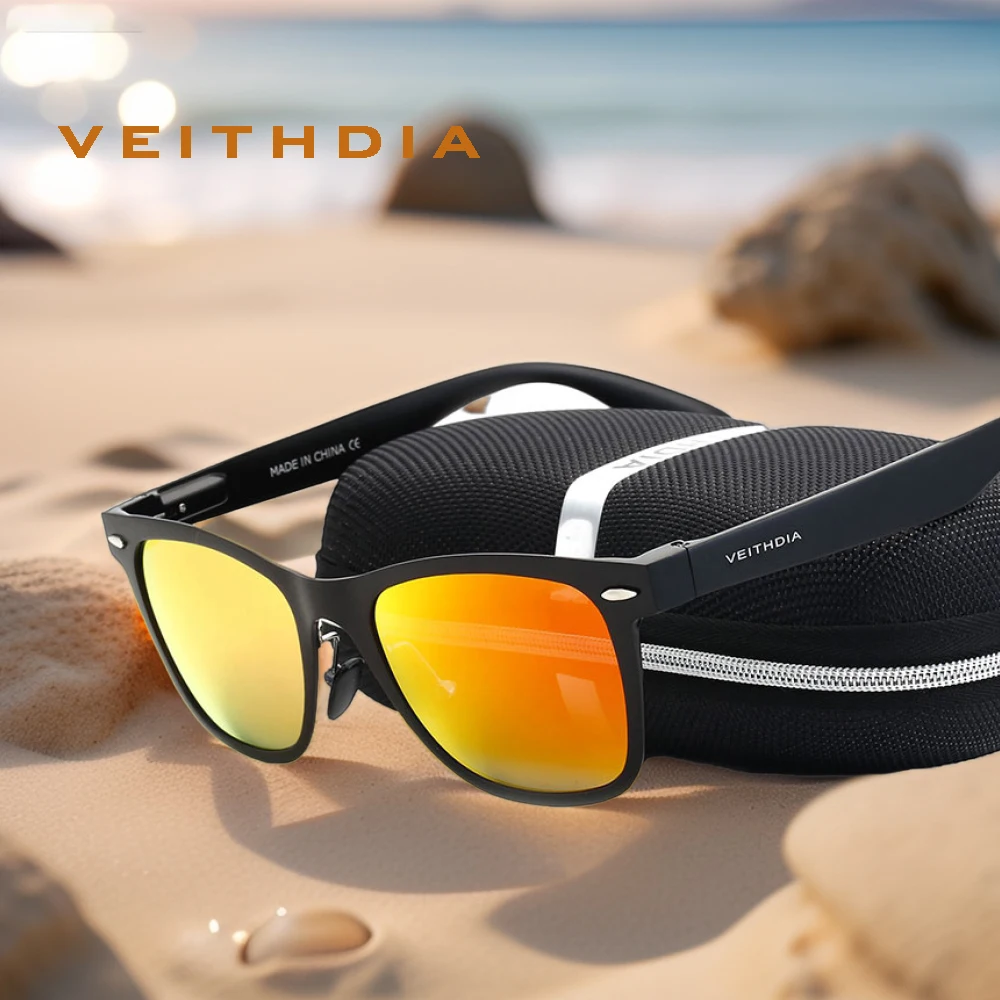 

Солнцезащитные очки VEITHDIA, новые дизайнерские очки в металлической оправе, квадратные модные очки для активного отдыха, спорта, вождения, очки для мужчин и женщин VT0214