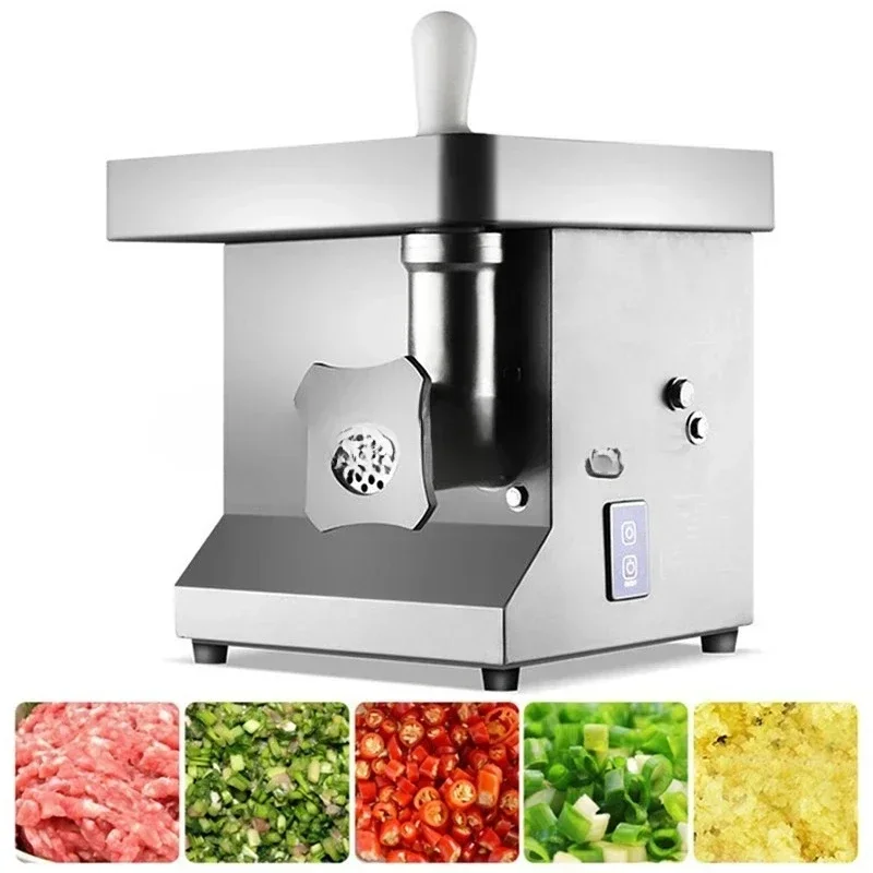

Commercial Meat Grinder 850W Stainless Steel Electric Multifunction for Hotel Bakery Meat Processing Pasta Making Fast Efficient