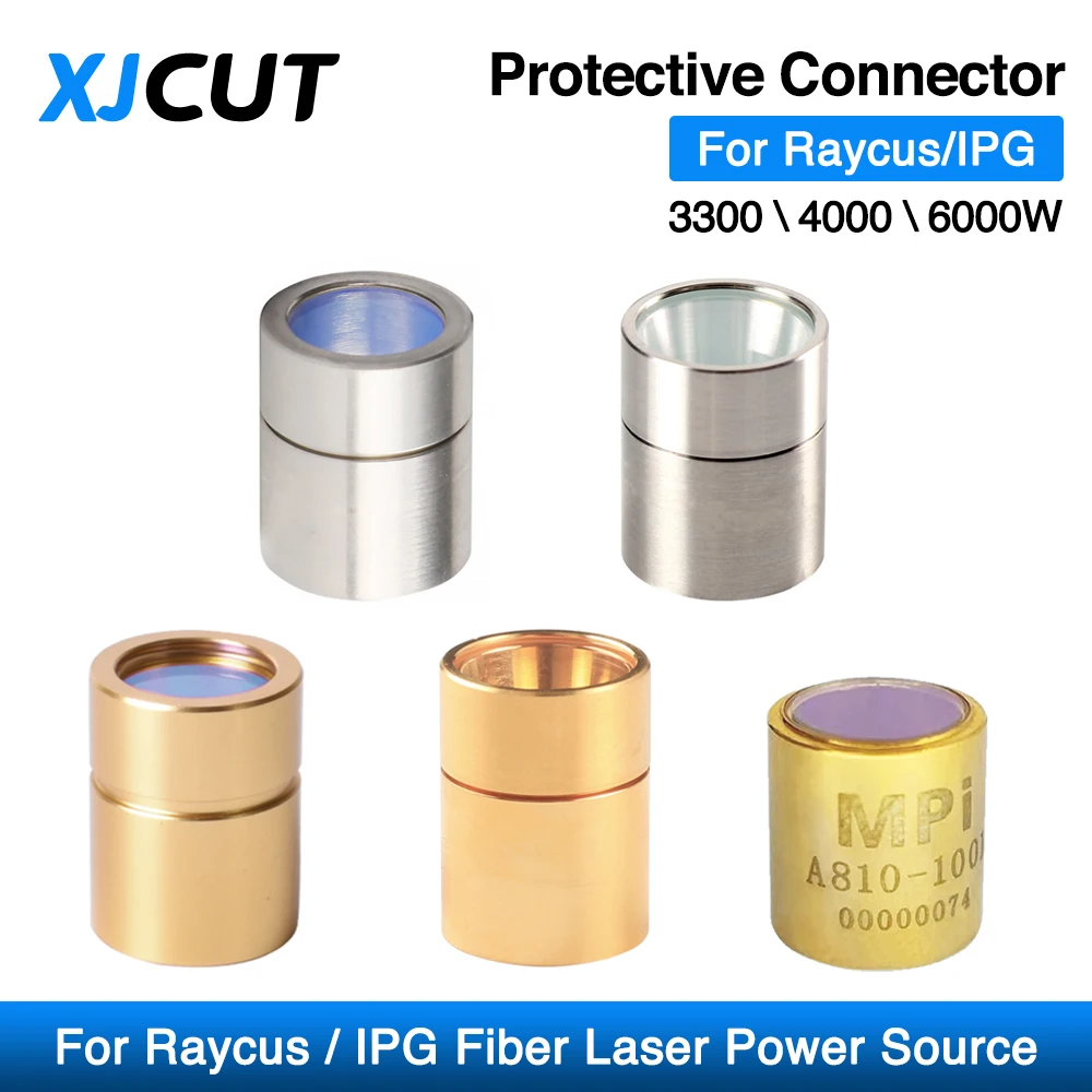 

XJCUT Raycus Original 3.3KW Laser Source QBH Output Connector Protective Lens Group For Raycus IPG Laser Cutting Head 4KW 6KW