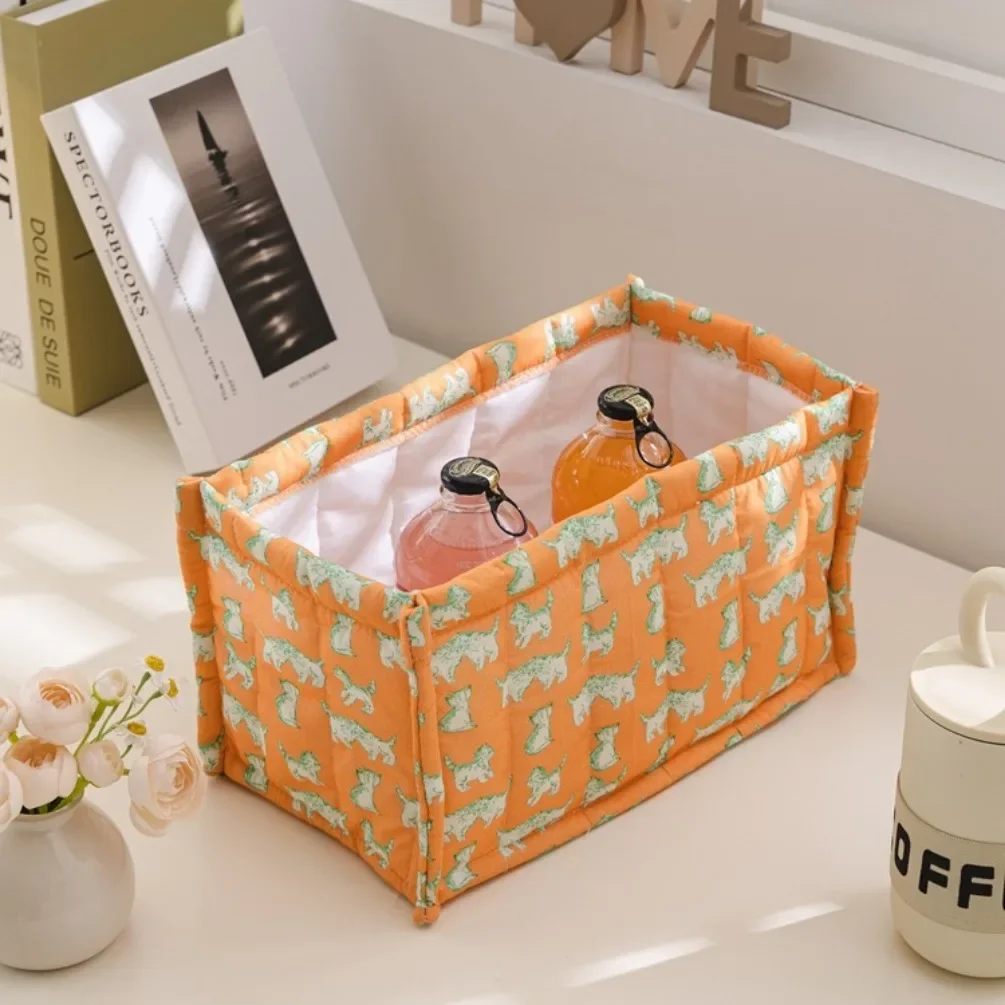 Cartoon Storage Basket Homel Arge Organizer Basket Girl School Bag Cute Toy Organizer Gift Box Jewels Pouch Cosmetic Makeup Bag