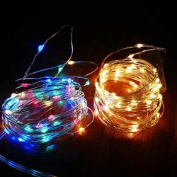 電池式LEDストリングライト,USB電源,妖精,パーティー,結婚式,クリスマス,装飾用,2m,5m,10m,30m