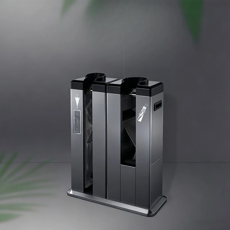 Stainless steel, single and double head automatic umbrella bag machine, hotel supplies lobby