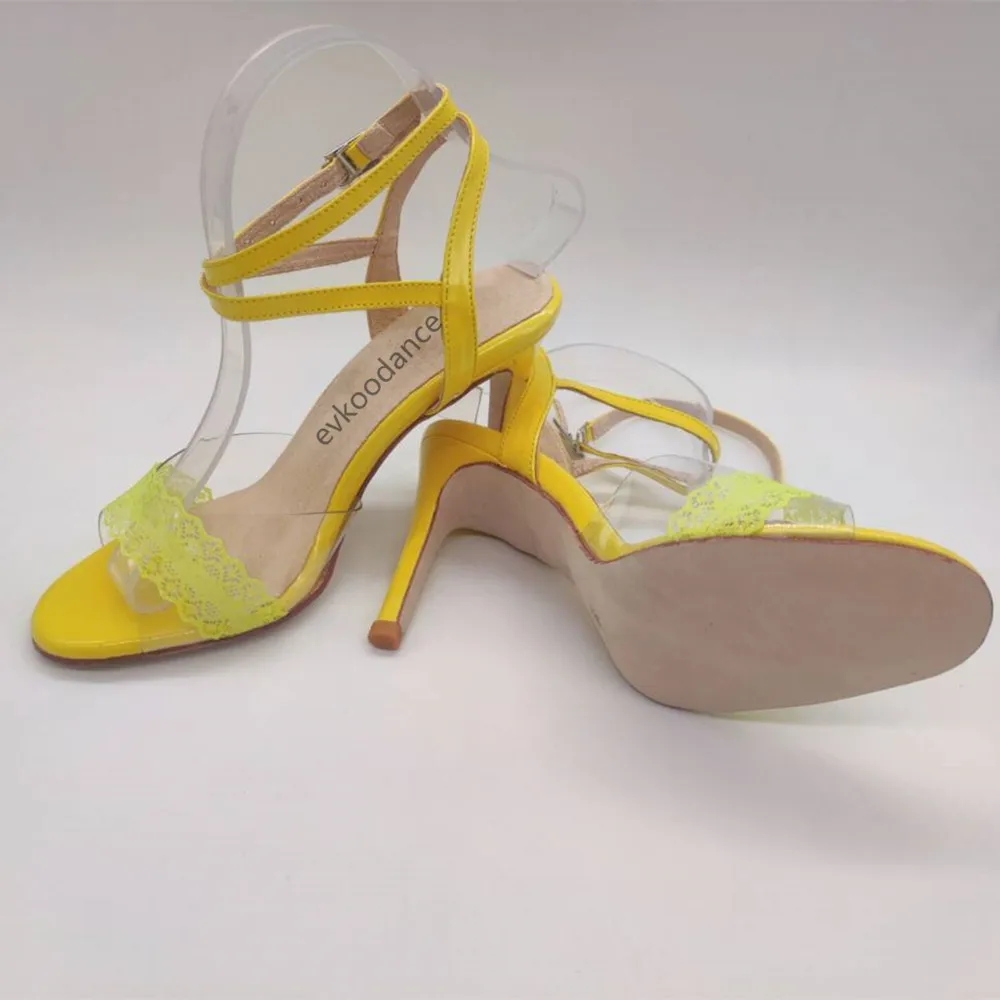 Evkoodance 女性のタンゴダンスシューズ 3 "ヒールレザーソールラテンサルサ社交靴練習ウェディングパーティー靴ラテンシューズ