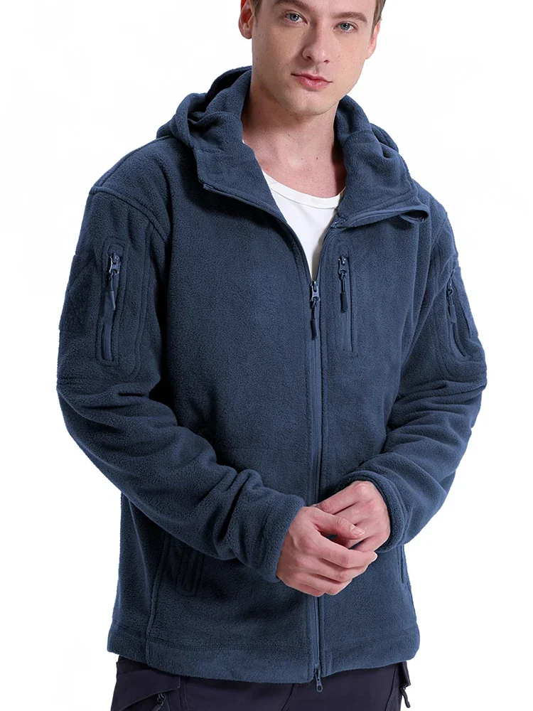Men's Hunting Fleece Jacket Hiking Hunting Outdoor Fleece Tactical Jacket Winter Warm Full Zip Military Hoodies Multi-Pockets 12 S28b8ec9d41b94134bec37b27aff88cad6