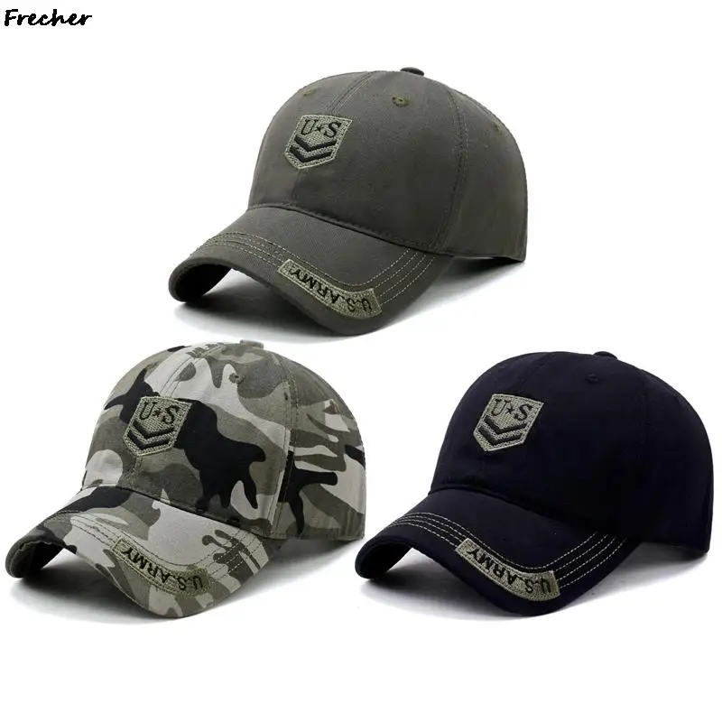 American Fashion Golf Caps Men Adjustable Buckle Cotton Visors Cap Camouflage US Snapback Hats Sports Embroidery Casquette Hat