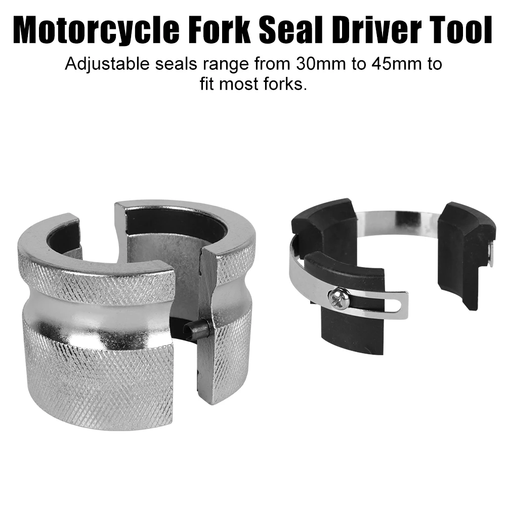 Works On Conventional Inverted Forks Instal Motorcycle Fork Seal Driver Carbon Steel Oil Seals Install Tool 30-45mm Adjustable