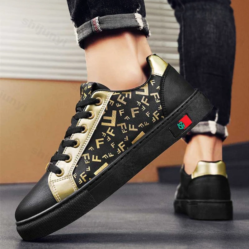 

2025 новый стиль, мужская обувь с буквенным принтом, модные трендовые повседневные туфли на плоской подошве, летние удобные легкие универсальные спортивные кроссовки