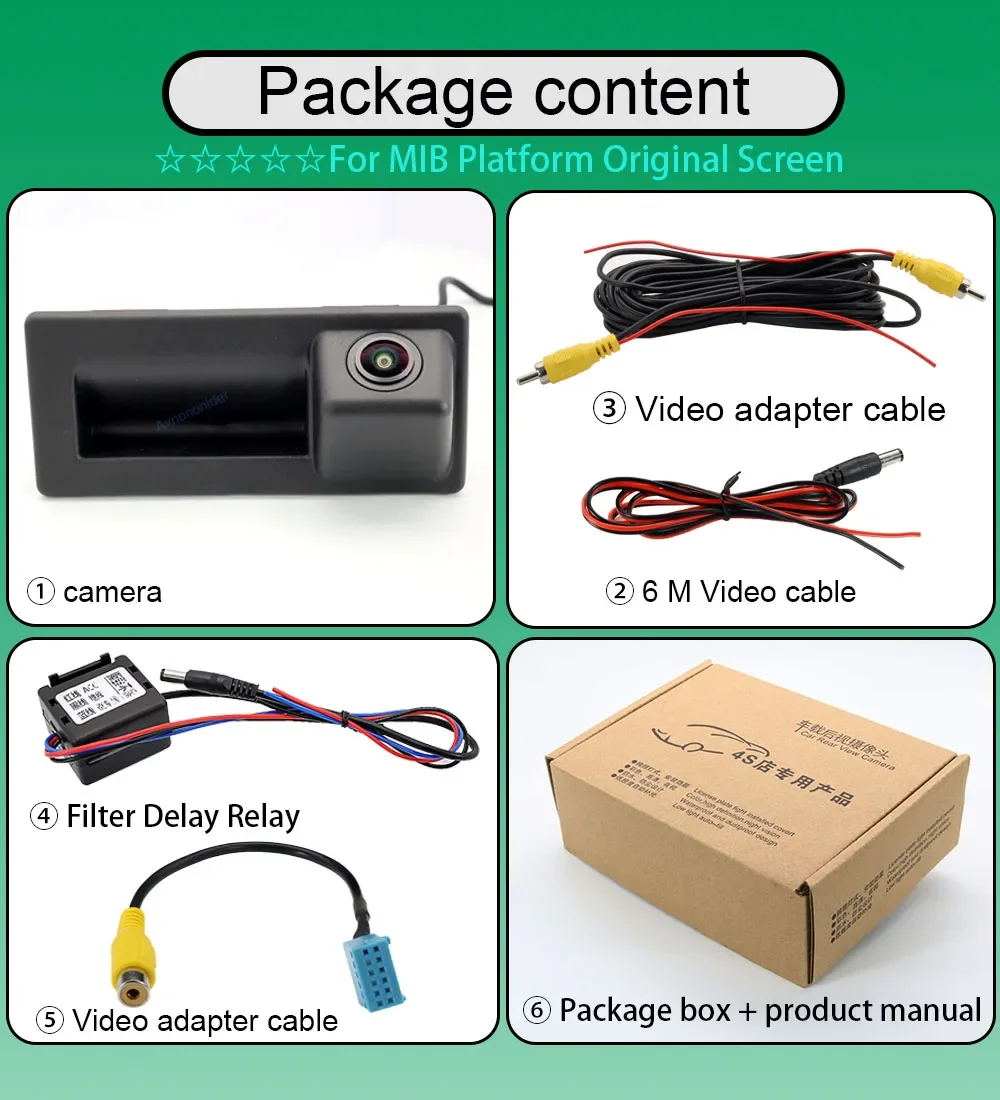 Car Trunk Handle Rear View Camera For Skoda Octavia Mk3 A7 5E Estate Wagon Combi RS 2015 2016 2017 2018 MIB Platform