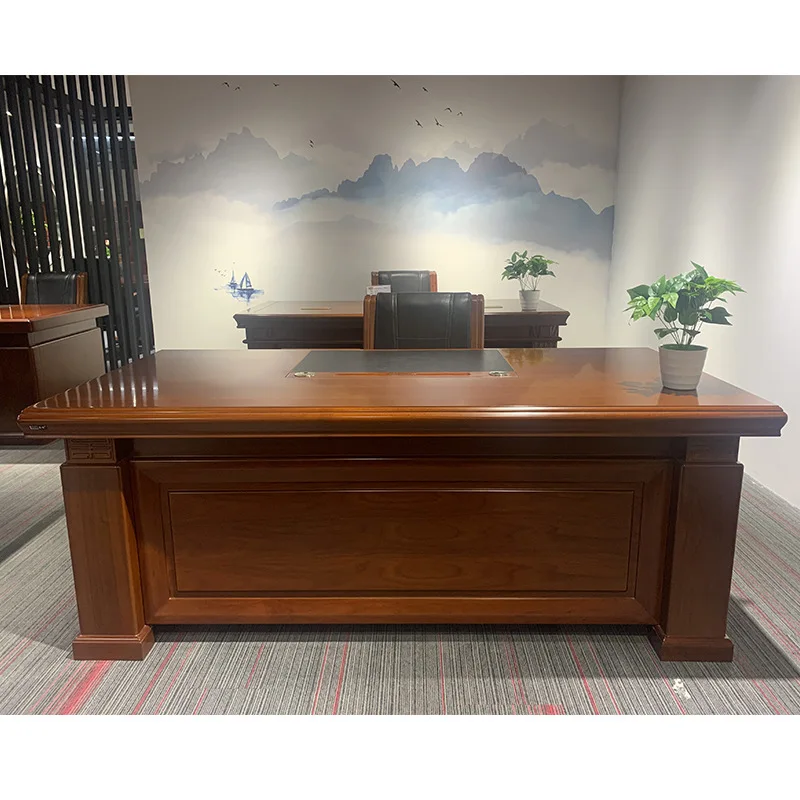 custom.Large Capacity Modern Office Desk New Style Table Durable Simple Chair Combination Panel Computer Desk B