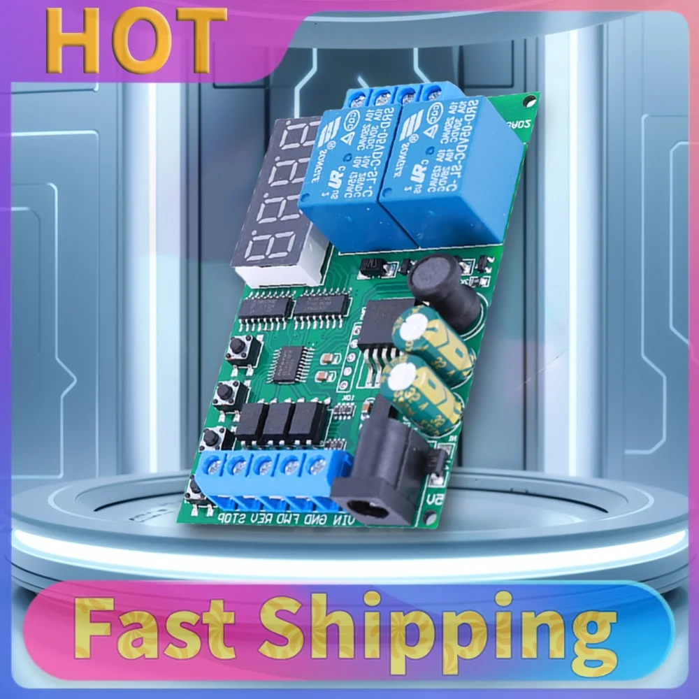 DC 5-24V AC DC Motor Reversible Controller Driver Board Multifunction Motor Controller Relay Board for PLC Car Garage Door