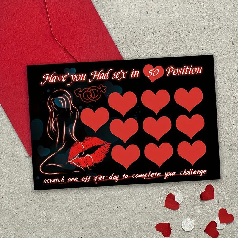 5 pezzi Naughty Scratch Card da fare tra coppie coppie giochi camera da letto gratta e vinci Poster date Scratch Off List