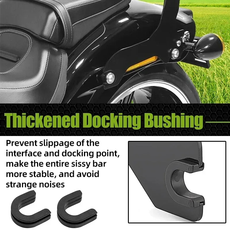 Detachable Sissy Bar Backrest Quick Release Luggage Rack Docking Latch Clips For Harley Softail Slim Street Bob Deluxe 18-up
