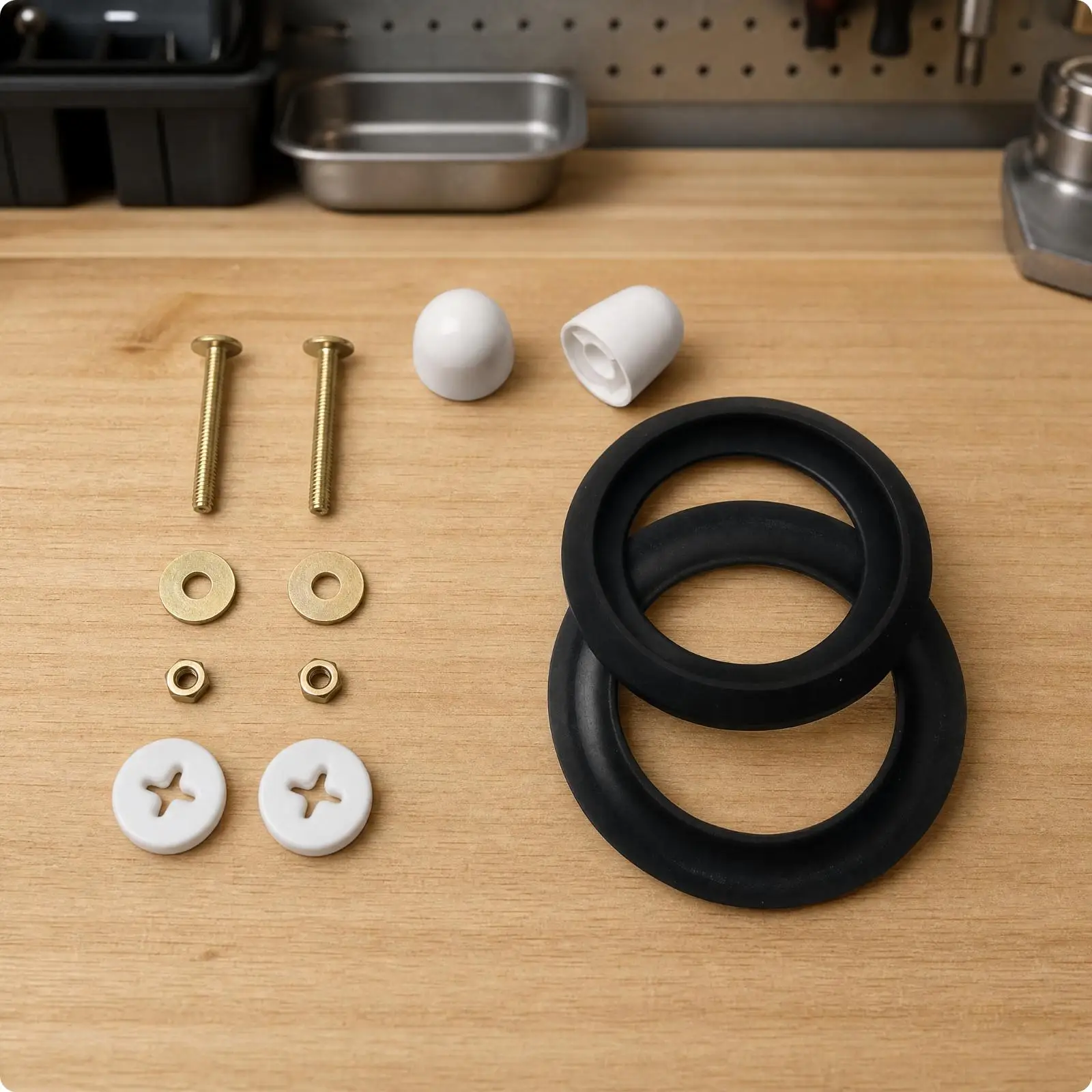 RV Toilet Seal Ring with Bolts Washers for Travel Trailer Camper Black Water Leak Proof Gasket