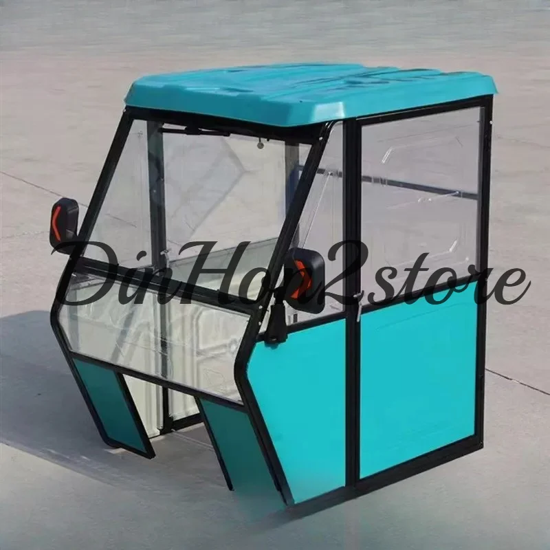 Electric tricycle carport plus closed iron sheet plastic window