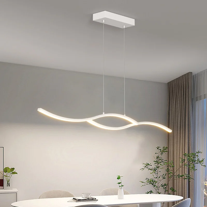 Minimalist Linear Lighting Dining Room Pendant Light Nordic Designer Style Pendant Lamp for Cafés and Offices Lighting Fixtures