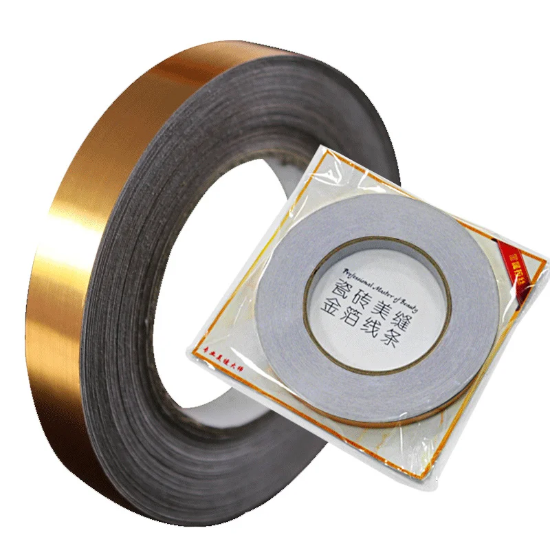 0.5/1/2*5000cm adesivo per piastrelle per pavimenti in oro argento adesivo per cucitura nastro in lamina di rame nastro sigillante per pareti impermeabile decorazione domestica