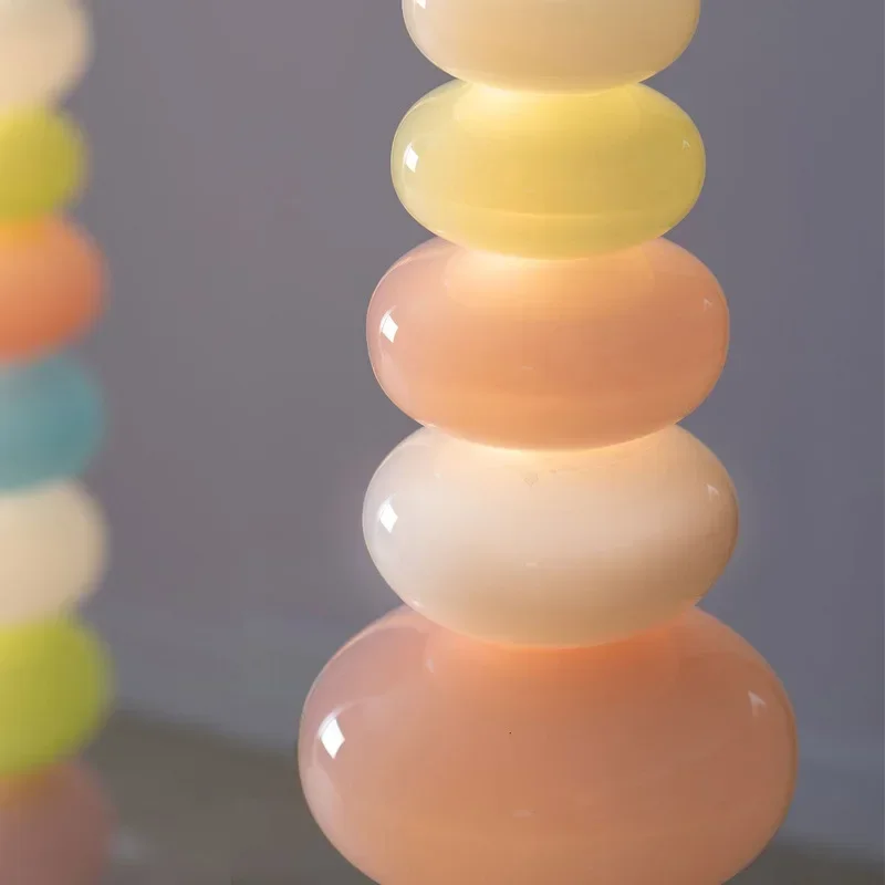 Candy String Rainbow Floor Lamp Creative Macaron Girl Bedroom Desk Lamp Glass Living Room Sofa Side Atmosphere Floor Lamp