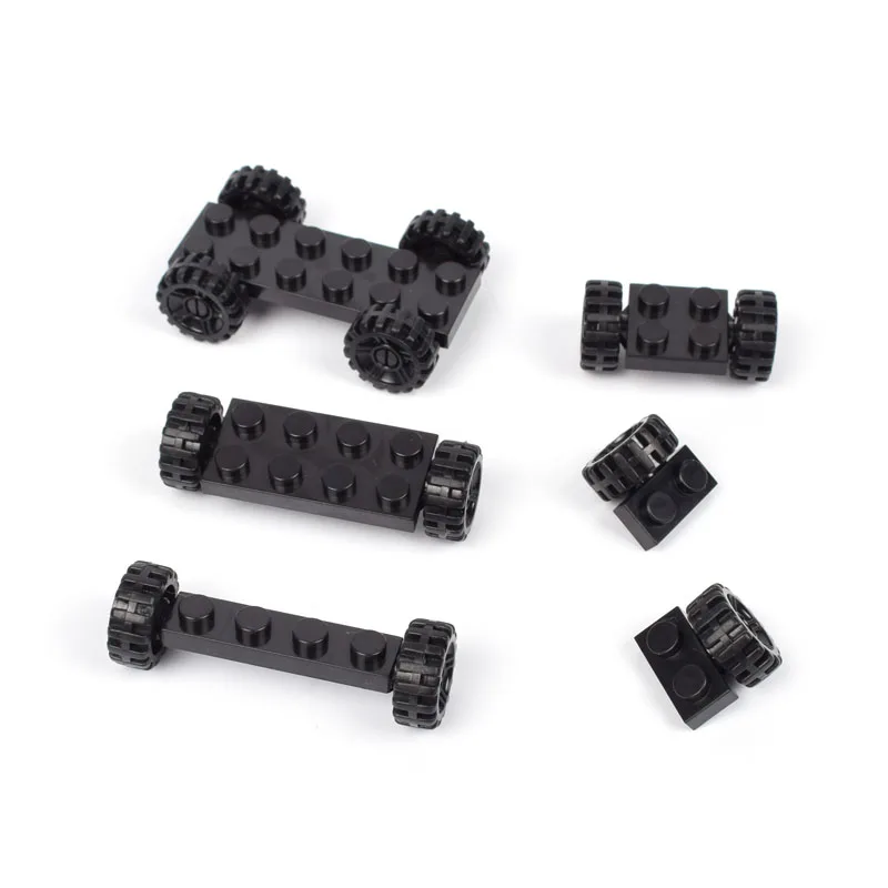 DIY Building Blocks Figures Bricks Axle Seat and Wheels 1x4 2x2 Educational Creative Size Compatible With Toy for Children 2926