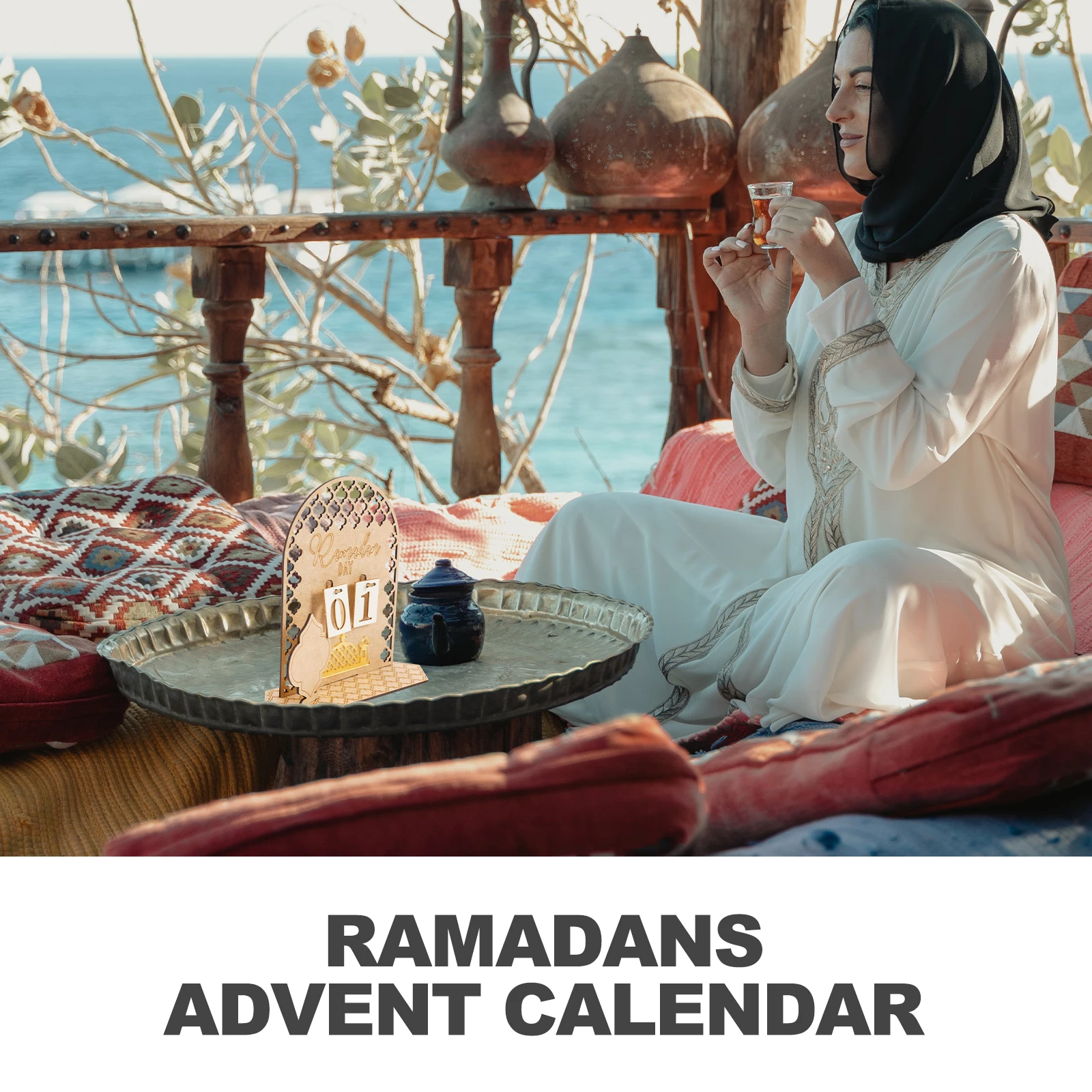 

Countdown Calendar Ornaments Eid Mubarak Decorations Advent Calendars Table Paper Desk Ramzan