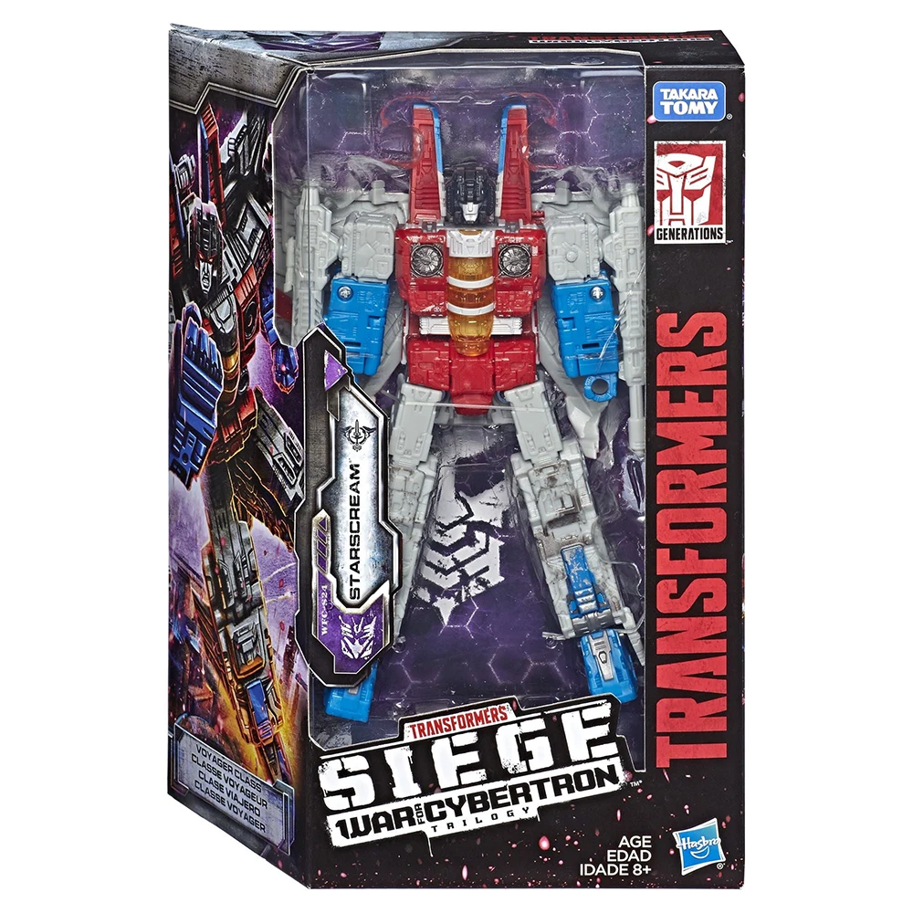 [มีสินค้าในสต็อก] หุ่นยนต์แอ็คชั่น Hasbro Transformers War for Cybertron Siege Starscream ขนาด 18 ซม. รุ่น Voyager Class ของเล่นสะสม ฟิกเกอร์อนิเมะ ของขวัญ